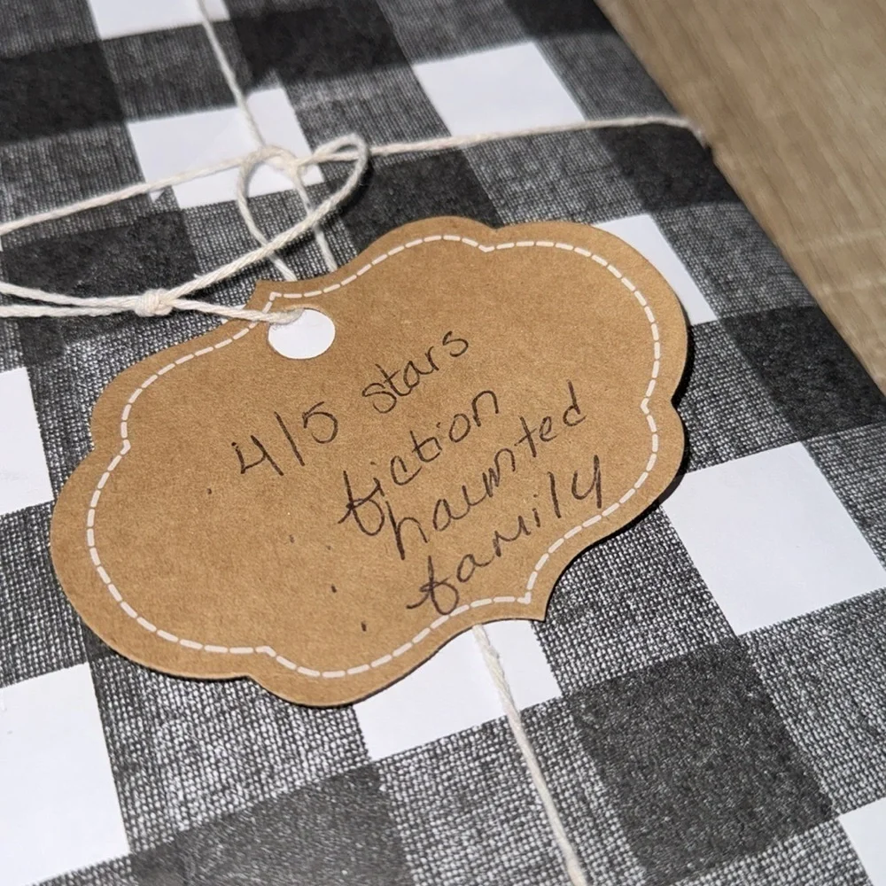 Mystery book NEW Black and White Checkered Gift Wrap present idea fiction